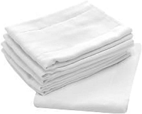 Bon Bonito 27x27 100% (6) Birdseye Flat Cloth Diapers Cotton High Absorbency Birdseye Burp Cloth