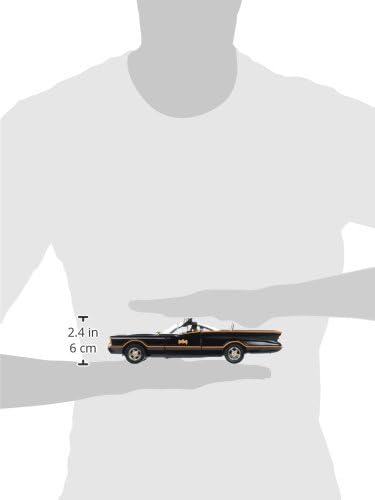 1966 Classic TV Series Batmobile - 1:24 Die-Cast Car with Batman and Robin Figures, Toys for Kids and Adults