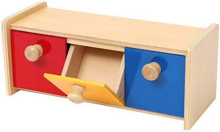 Montessori Materials Box w/Bins for Toddlers 1-3 Years Old, Educational Tools Preschool Baby Toy