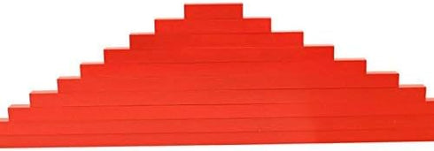 DANNI Montessori Children Wood Math Toys - Red Rods Length 5-50cm for Early Learning Educational Fun