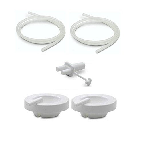 Maymom Tubing Parts for Ameda Purely Yours Pumps; 2 Tubes with Caps/Connector, Replacement Parts