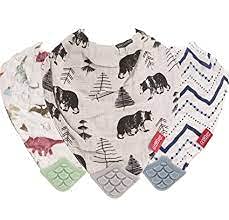 Nuby Nuby 3-Piece Muslin Bandana Bib - Colors May Vary