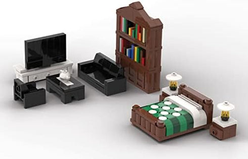Brick Loot Toy Building Blocks Furniture Minifigure City Set, 236 Pieces, Compatible with Lego, for Adults & Kids Age 6+