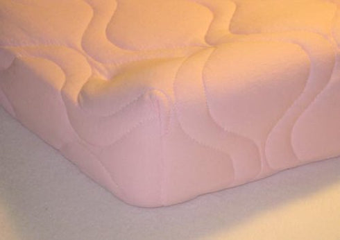 SHEETWORLD.COM Quilted Contoured Changing Table Pad Cover - Pink - Made in USA