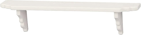 Dollhouse Wall Shelf, 1:12 Scale Miniature White Storage Shelf for Kitchen Scene Accessories