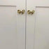 UniDes Pack of 2 Gold Brass Knobs, Decorative Bow Knobs for Dresser, Drawers, and Cabinet in Kids Bedroom