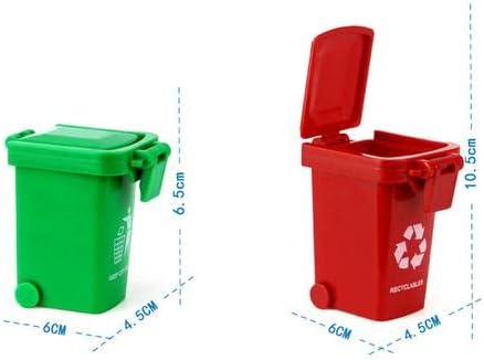 AITING Kids Push Toy Vehicles Garbage Truck's Trash Cans Toys Mini Curbside Vehicle Garbage Bin