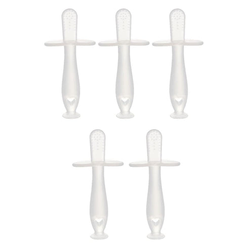 EXCEART 5Pcs Silicone Baby Teething Stick Clear Toddler Teethers Baby Chew Stick for Healthy Molar Growth