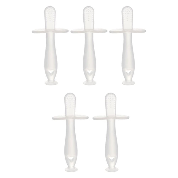 EXCEART 5Pcs Silicone Baby Teething Stick Clear Toddler Teethers Baby Chew Stick for Healthy Molar Growth