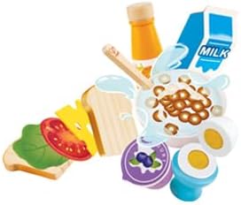 Hape Delicious Wooden Breakfast Playset| Pretend Play with Toy Spoon| Educational Wooden Kitchen Toys for Toddlers Age 3 Years and Up