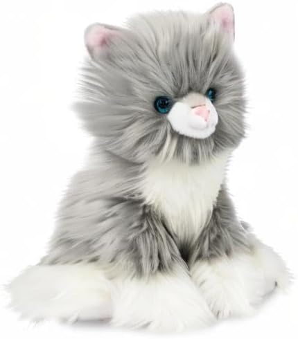 1 9 GUND Camilla Kitten Plush, Premium Cat Stuffed Animal for Ages and Up, Gray/White