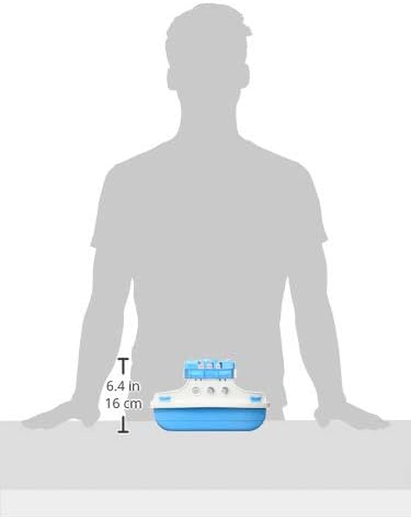 Green Toys Blue/White Ferry Boat, Kids Bath Toy Floating Vehicle, Pretend Play, Motor Skills, No BPA, Dishwasher Safe