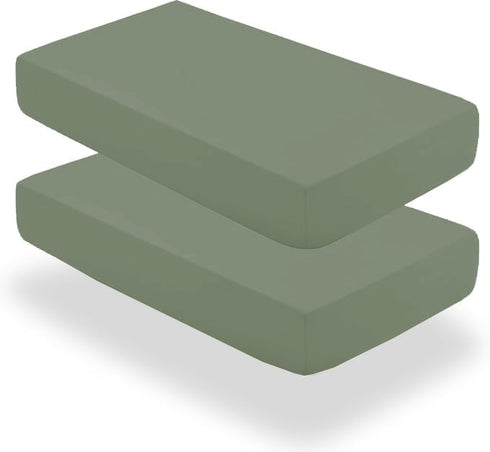 OnlineBestDeal's Pack 2 100% (28" 52") 8" Inch Cozy of Baby Crib Fitted Sheet for Boys & Girls Microfiber Crib Size x +