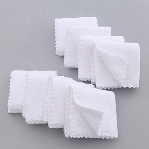 8 Pack Large Burp Cloths for Baby, 20" by 10", Ultra Absorbent Burping Cloths, Newborn Towel, Unisex, White