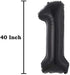 40 Inch Jumbo Black 18 Number Balloons for 18th Birthday Party Decoration, Supplies for Men and Women