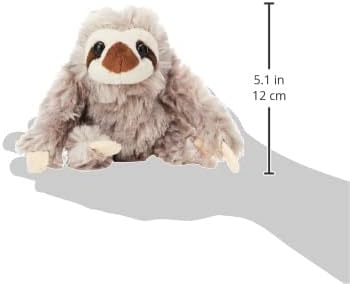 Wild Republic Pocketkins Sloth Stuffed Animal, 5 Inches, Gift for Kids, Plush Toy Made from Spun Recycled Water Bottles