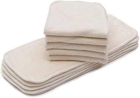 5-Layer, Pack 10 KaWaii Baby Premium Label Cloth Diaper Insert, Washable, Reusable Booster, use with One Size Cloth