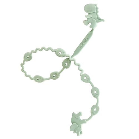 PandaEar 8 Pack Baby Toy Straps & Silicone Pacifier Clips, Dinosaur Teether Harness for Baby Boys & Girls