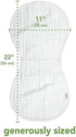 4 100% green sprouts Muslin Burp Cloths made from Organic Cotton | absorbent layers protect from sniffles,drips