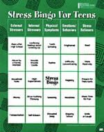 Stress Bingo for Teens - Engaging Educational Game About Stress and Reduction Techniques