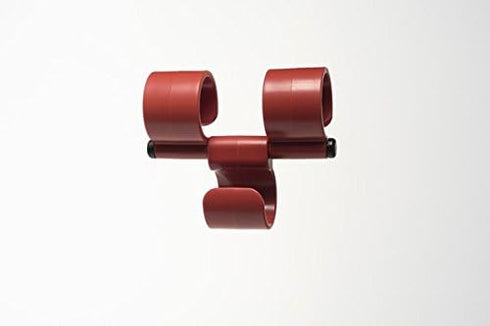 Innovative Multi-Use Hook for Diaper Bags, Backpacks, Purses, Grocery Bags - Red; Use on Strollers, Carts, Chairs