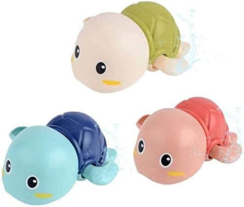 Baby Bath Toys, Wind Up Swimming Turtle Toys for Toddlers, Floating Water Bathtub Shower Toys (3 Pack)