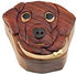 Dog Natural Wood Intarsia Puzzle Box, Handcrafted with Secret Compartment