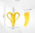 Banana Teether, Soothing Pain Relief Soft Silicone Train Baby Toothbrush, Teething Toys for Babies, Toddlers, Infants