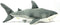 ZHONGXIN MADE Simulation Great White Shark Plush Toy - Grey 26Inches Lifelike Long Great