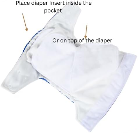 3-Pack 4-Layer 48.5 19 cm Kawaii Adult/Women/Teen Reusable Cloth Diaper Insert, Incontinence, Pregnancy, Childbirth
