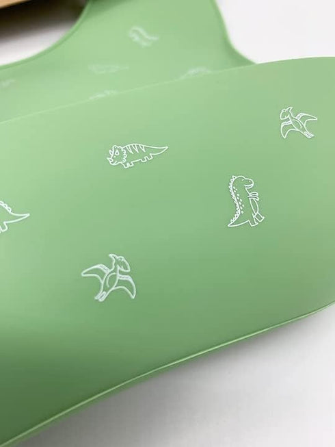 Silicone Baby Bibs, Adjustable Fit Waterproof Bibs for Baby Eating Supplies and Feeding