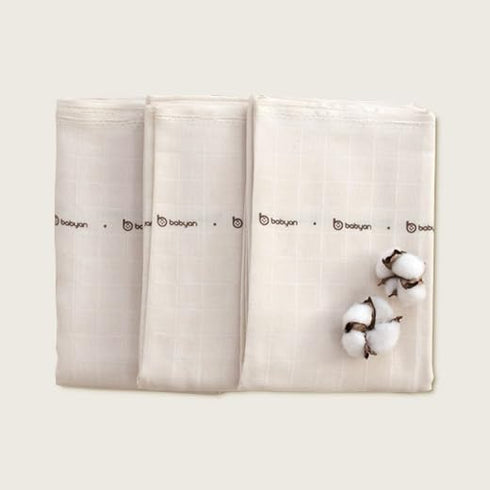 Generic Babyan Organic Baby Cloths 5 Pack Large Gauze Burp Cloths, Muslin-Like Washcloth