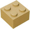 Classic Building Bricks 2 x 2 100 Piece, Creative Play Set - 100% Compatible with and All Major Brick Brands 3003(Colour:Apricot Yellow)