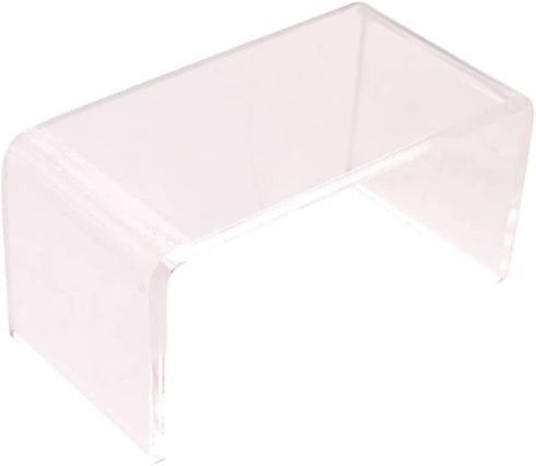 Miniature Desk Dollhouse Furniture Tea Coffee Table, 1:12 Scale Clear Acrylic Modern Accessories
