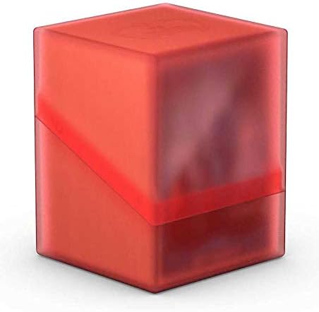 Ultimate Guard Boulder 100+ Classic Deck Case for 100 Double-Sleeved TCG Cards, Ruby, Secure Storage