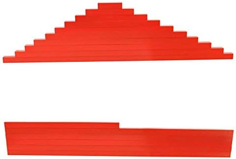 DANNI Montessori Children Wood Math Toys - Red Rods Length 5-50cm for Early Learning Educational Fun