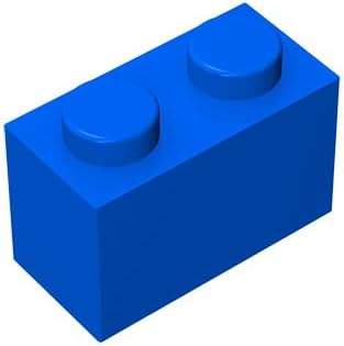 Classic Building Brick 1x2, 100 Piece Bulk Brick Block, Compatible with Lego Parts and Pieces 3004, Creative Play Set - 100% Compatible with All Major Brick Brands(Colour:Blue)