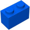 Classic Building Brick 1x2, 100 Piece Bulk Brick Block, Compatible with Lego Parts and Pieces 3004, Creative Play Set - 100% Compatible with All Major Brick Brands(Colour:Blue)
