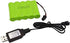 Blomiky 6V 2200mAh Ni-MH Rechargeable Battery Pack, 5 AA with SM-2P Black 2 Pin Connector Plug and USB Charger Cable