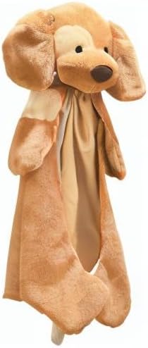 15 GUND Baby Spunky The Dog Huggybuddy Stuffed Animal with Built-in Baby Blanket, Brown