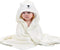 Generic Hooded Baby Bath Towel, Soft White Polar Bear Design, 31.5 x 31.5