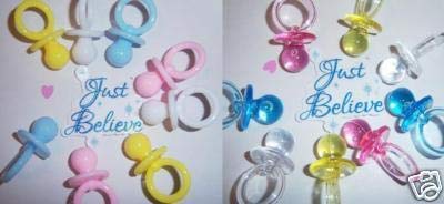 dreampartycreation 500 Mini Acrylic Pacifiers Baby Shower Favor 3/4" x 1/2" Bulk Buy!