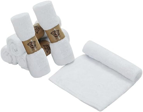 6 Pack Organic Baby Washcloths, Ultra Soft Premium Baby Bath Towels, Newborn Essentials Face Cloths, Perfect (Color