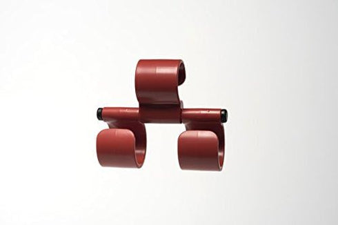 Innovative Multi-Use Hook for Diaper Bags, Backpacks, Purses, Grocery Bags - Red; Use on Strollers, Carts, Chairs