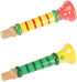 3Pcs Wood Musical Instrument Toys Small Buglet Wooden Vertical Whistle, Small Speakers Trumpet Toy for Children