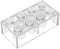 Classic Bulk Brick Block 2x4, 100 Piece Building Brick Full Transparency, Compatible with Lego Parts and Pieces 3001, Creative Play Set - Compatible with Major Brands(Colour:Full Transparency)