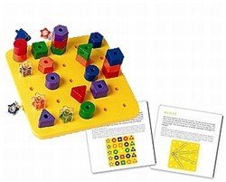 Discovery Toys Giant PEGBOARD with Stacking Shapes & Activity Cards, Kid-Powered Learning, STEM Toy for Early Childhood