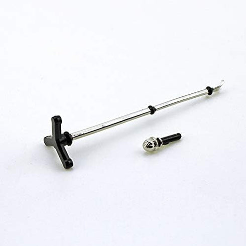 Black Dollhouse Decoration Accessories, 1:12 Dollhouse Miniature Scene Model Microphone with Stand Play Toy, Decortion, Dollhouse Furniture, Doll's Microphone (90 x 18 mm)