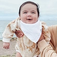 100% DiaperSquad's Organic Cotton Baby Drool Bibs, Super Absorbent & Adjustable Baby Bibs for Drooling and Teething