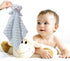 CREVENT Soft Cozy Baby Blankets Set with Security Blanket and Gift Bag for Boys Girls Newborn Essentials (Blue)